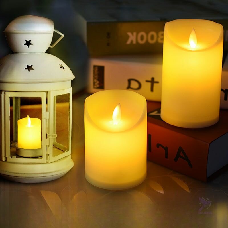 3 премиальные светодиодные LED свечи (на ощупь - воск) с USB-зарядкой и пультом ДУ