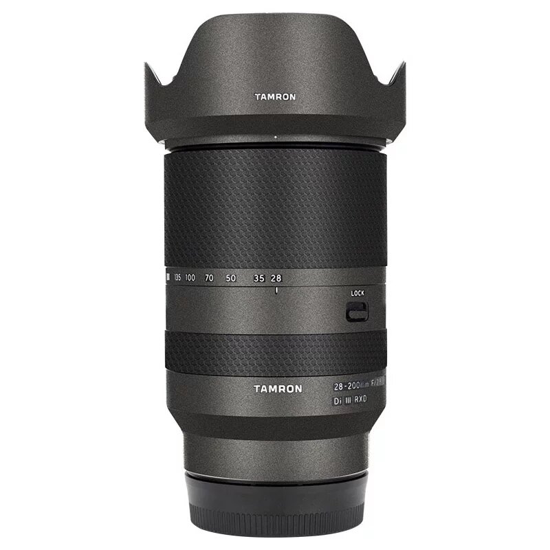 Защитная пленка для объектива Tamron 28-200mm F2.8-5.6 в глубоком серебристом сером цвете с матричным фокусным кольцом,