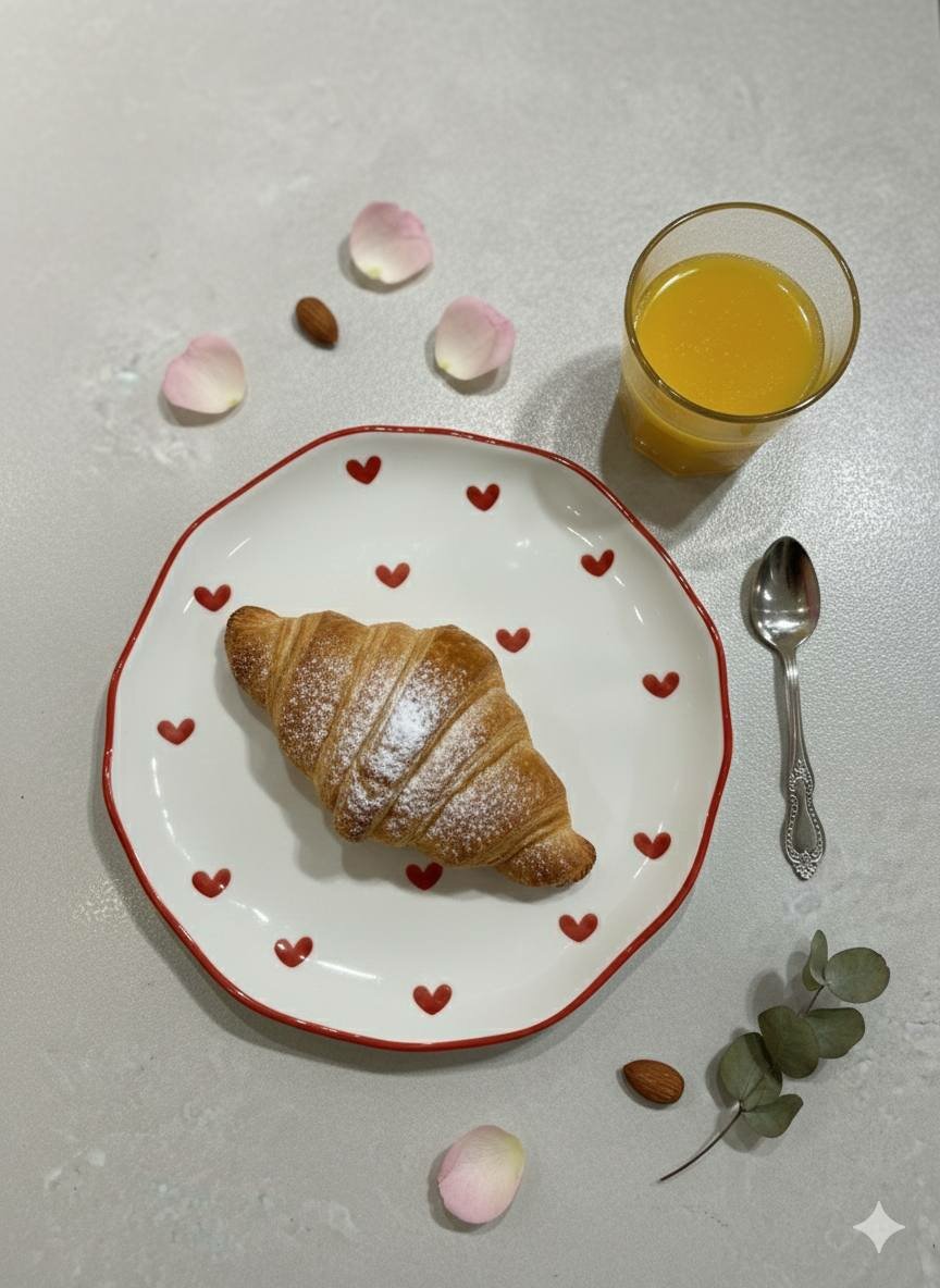 Керамическая тарелка ручной работы с сердечками 20см, для жизни в стиле Pinterest