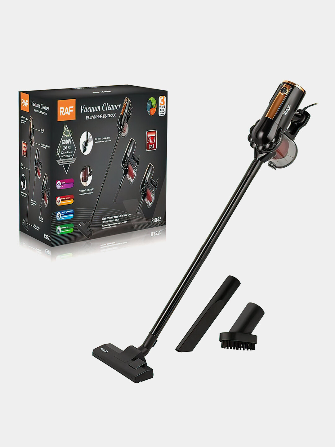 Пылесос, ручной, сухой, от аккумулятора, мощность всасывания 600Вт — фото 1