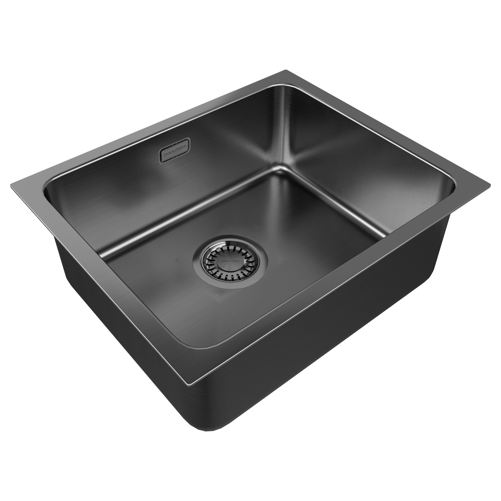 Кухонная мойка Paulmark VISTA 54 PM305444-GM вороненая сталь Нержавеющая сталь — фото 1