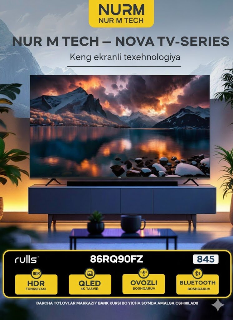 Телевизор Rulls 86RQ90FZ UHD Smart TV — фото 1