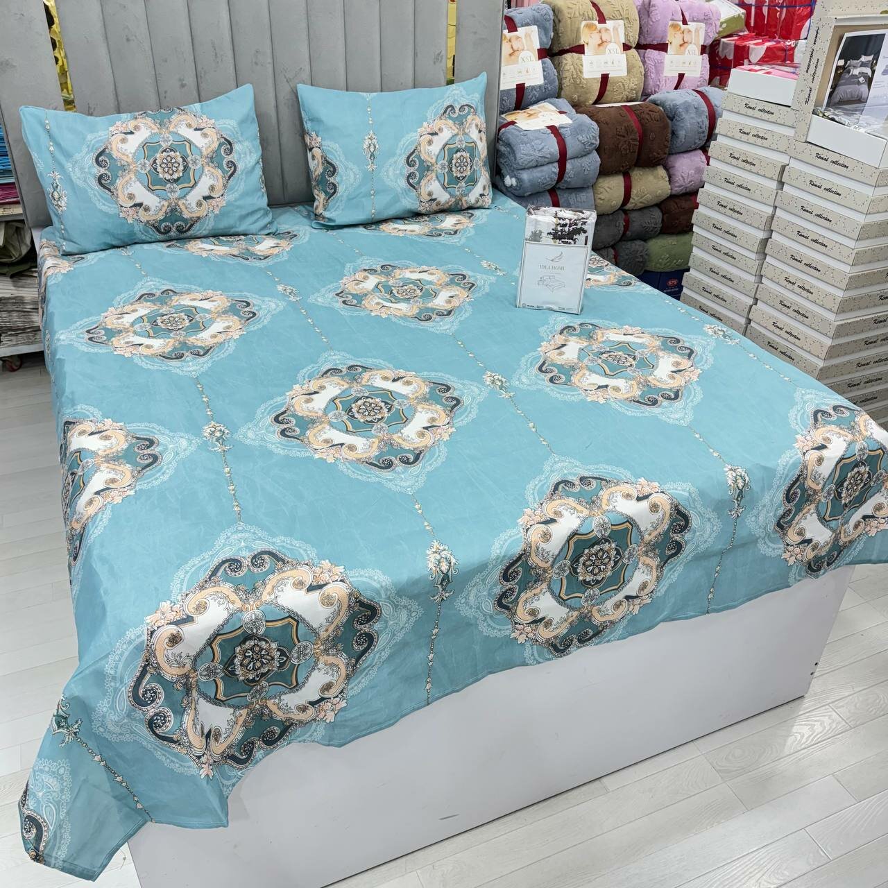 Постельное белье "Простыня и Наволочка", евро стандарт, бренд, комплект — фото 1