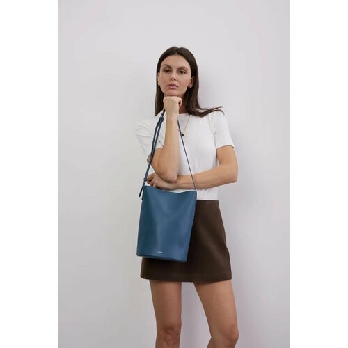 Сумка ведро POVOD, фактура матовая, синий