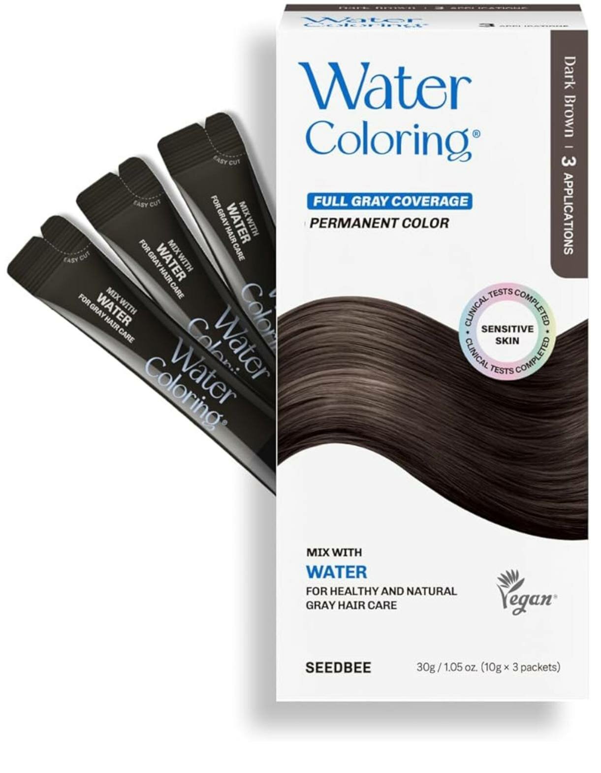 Краска для волос Seedbee, на водной основе, Vegan, натуральный состав