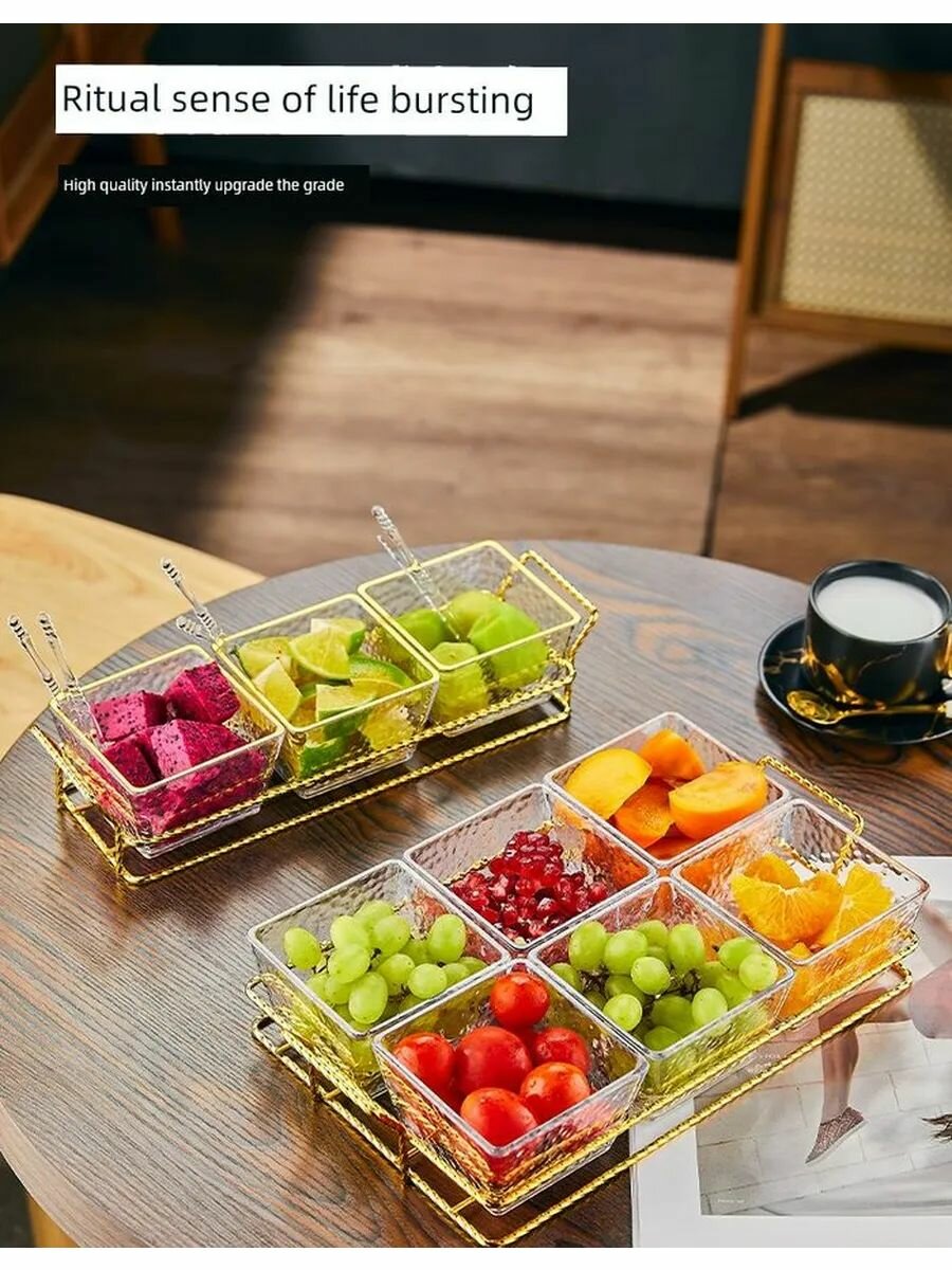 Compartmental Dish, 3 pcs