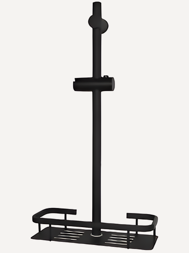 Изображение товара Душевая штанга с мыльницей Potato P9036-6, нержавеющая сталь, матовая, черная