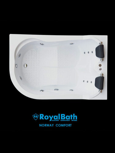 Изображение товара Гидромассажная ванна угловая NORWAY COMFORT 180х120х66 правосторонняя двухместная