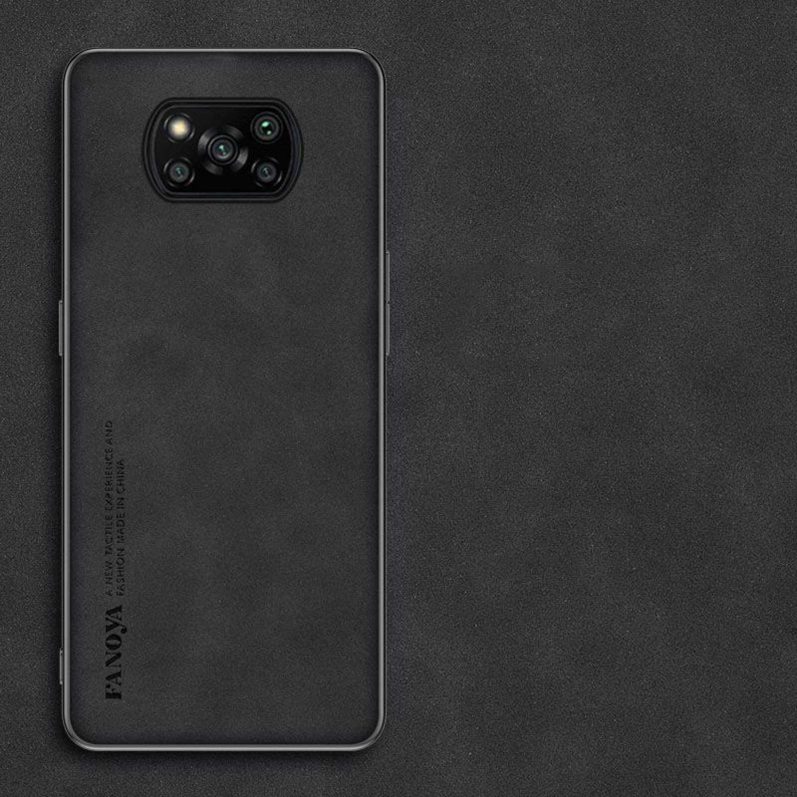 Чехол MyPads для POCO X3 NFC и POCO X3 Pro с текстурой кожи, черный, тонкий и легкий