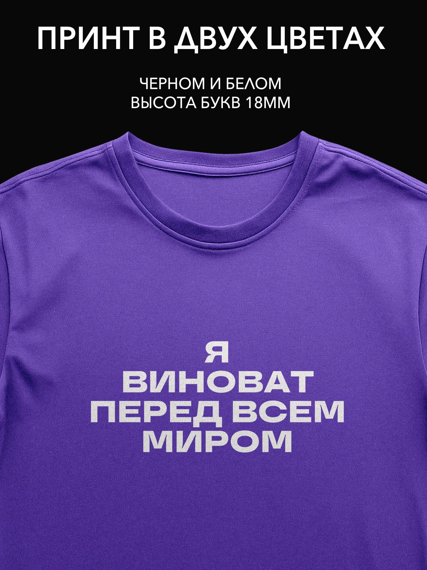 Термопринт "Я виноват перед всем миром" на одежду для предложения руки и сердца уникальный текстовый принт для особого момента.
