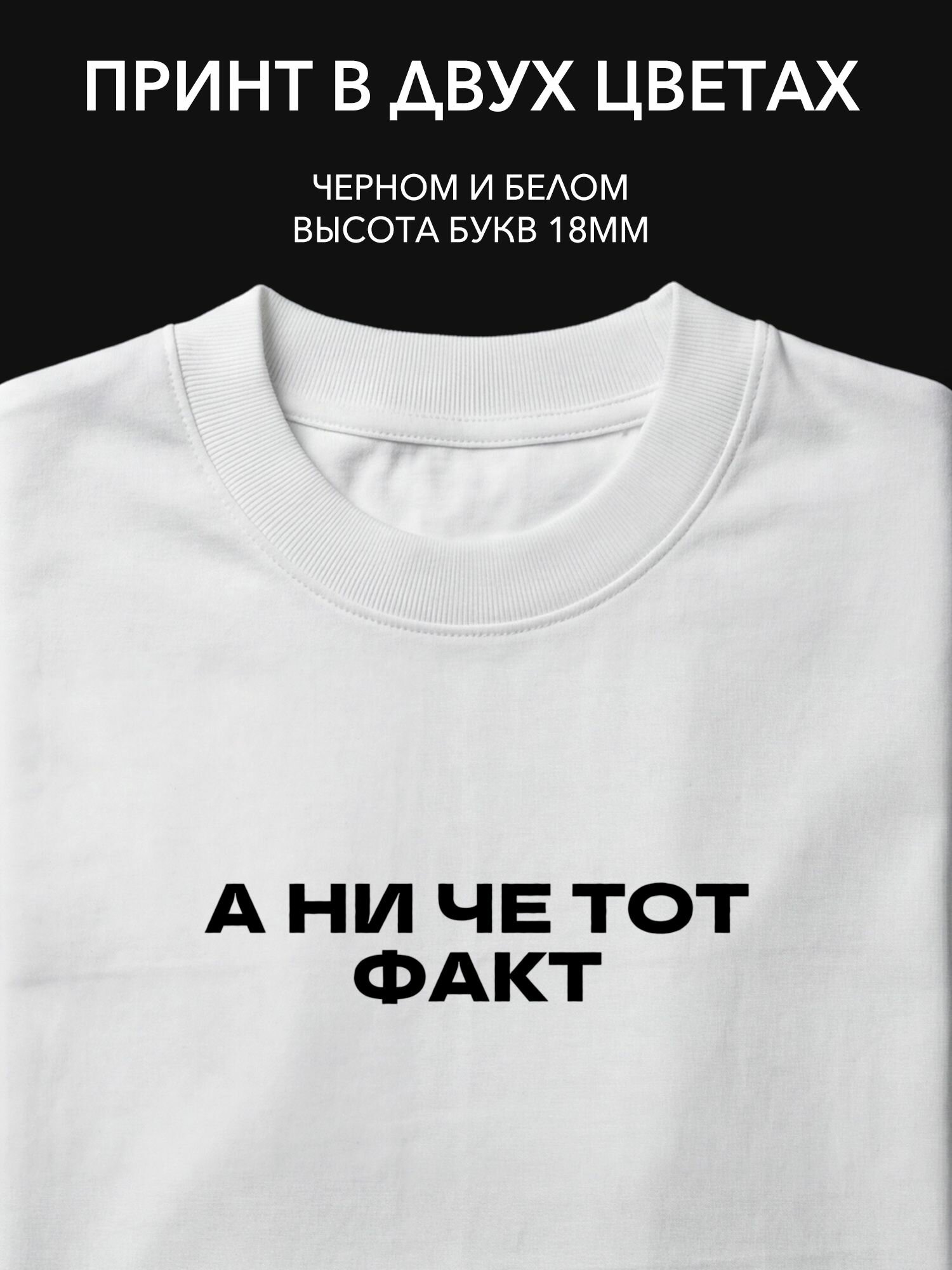 Термопринт надпись на одежду "А ни че тот факт" - стильный принт для вашего книжного уголка или уютного пространства.