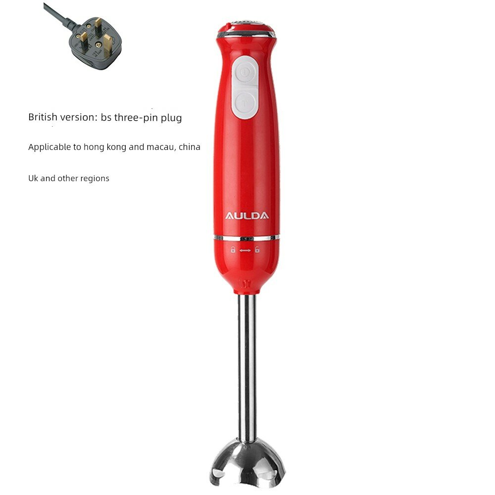 Ручной блендер 800W кухонный миксер процессор без чашки розетка UK красный цвет
