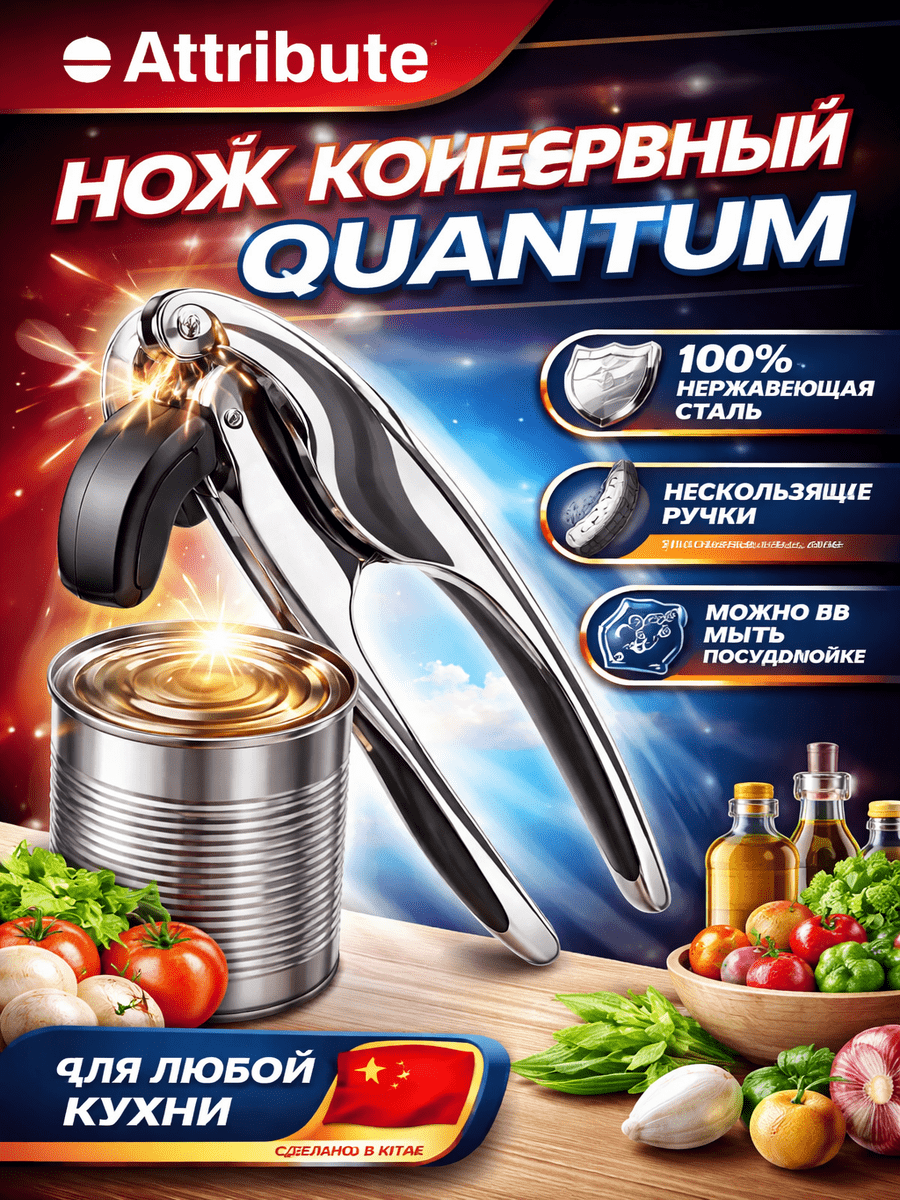 Нож консервный Attribute Quantum