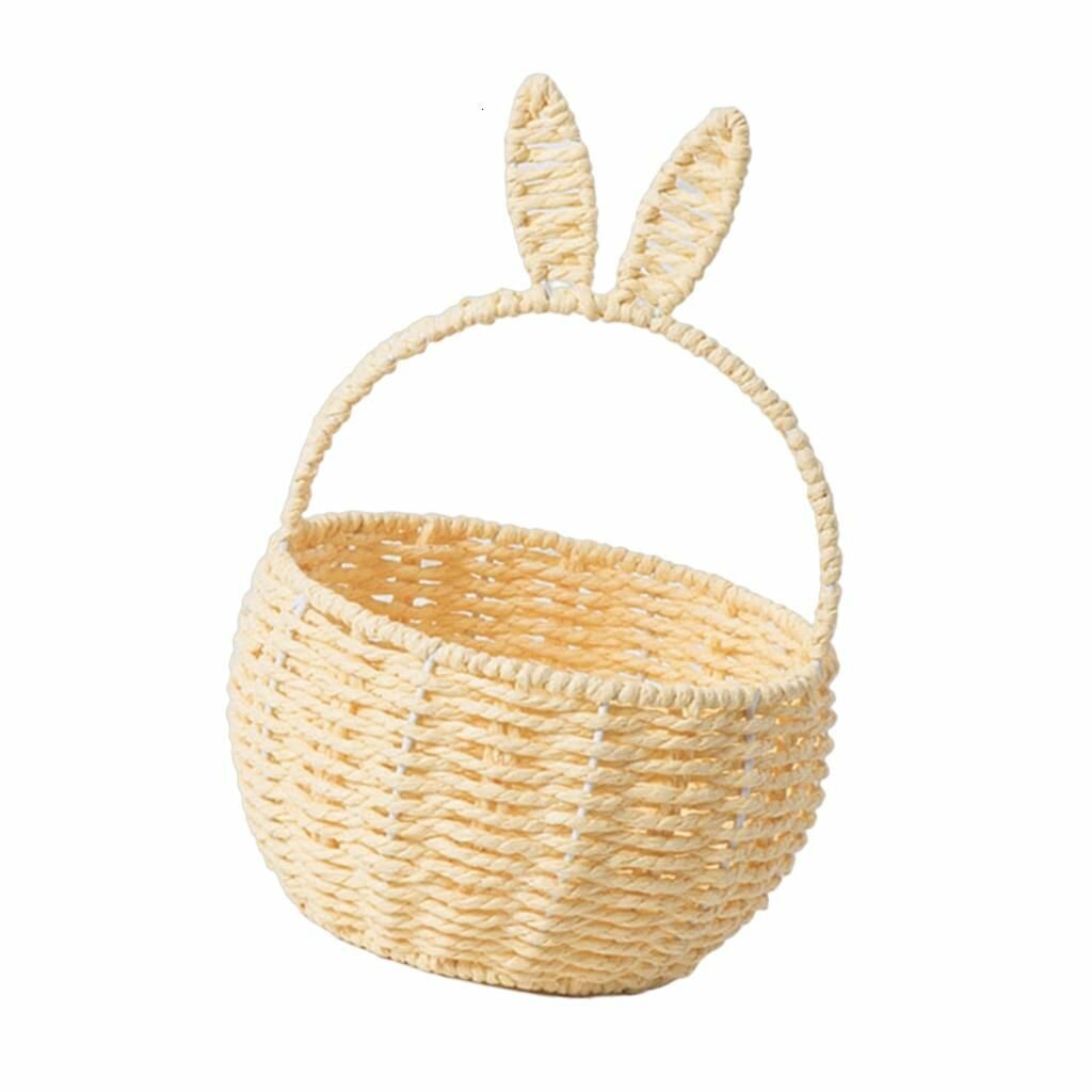 Корзинка-кролик из бумаги, Желтый