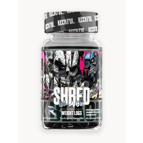 Мощный жиросжигатель для похудения в капсулах Reckful Shred Black