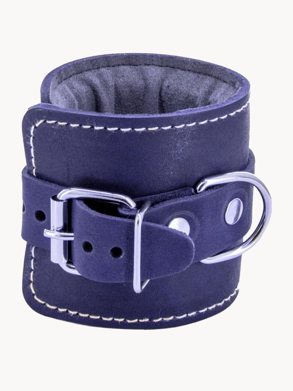 Силовая манжета для тяги Rekoy FG013 обхват 15-23см, кожа, синий, 1 шт