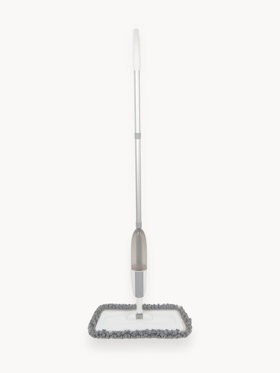 Швабра Spray Plus, с распылителем , серая, длина насадки 44см