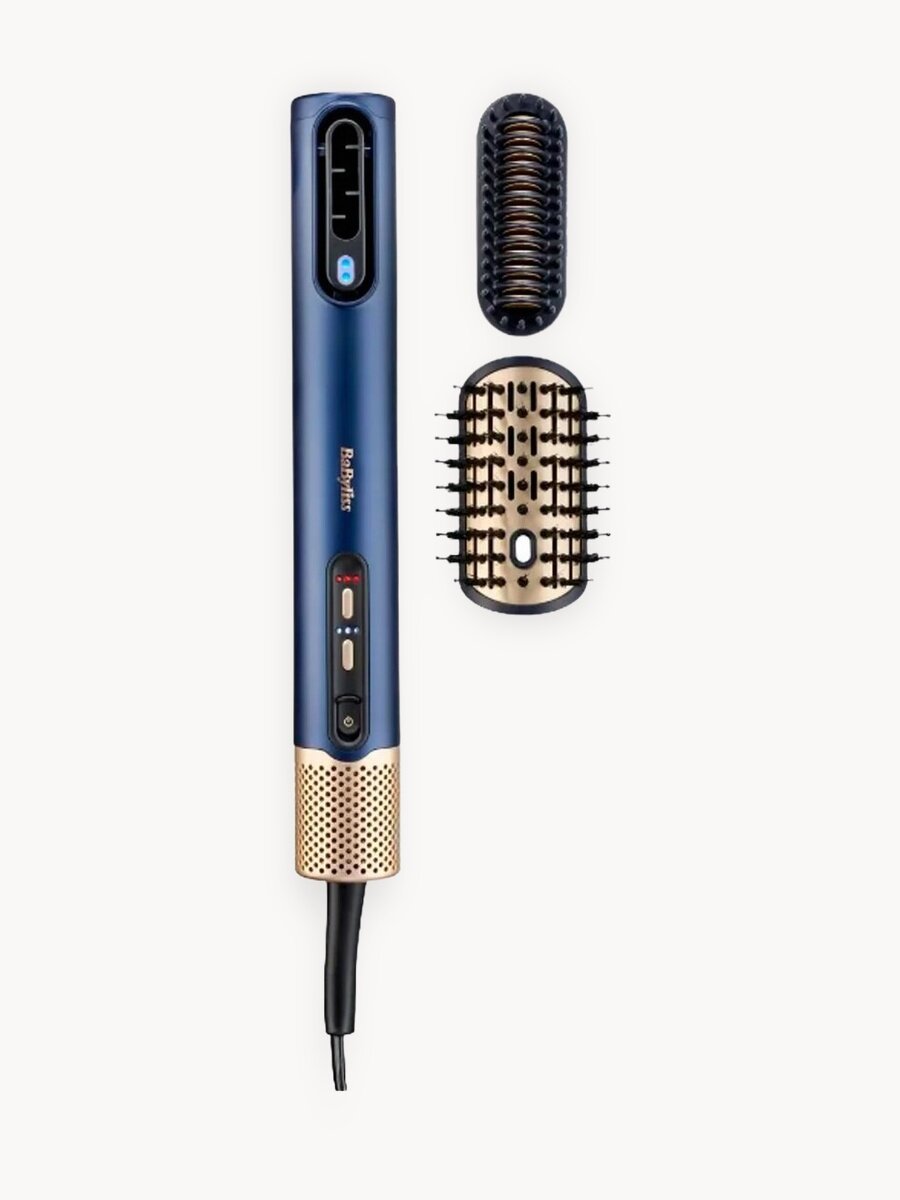 Фен-щетка Babyliss AS965E синий (1000 Вт, 2 температурных режима, ионизация, подача холодного воздуха)