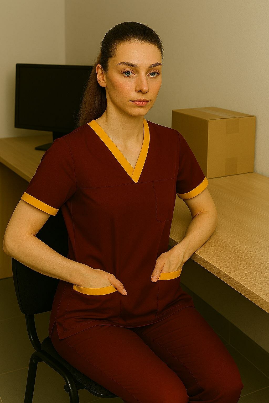 Халат с брюками, спецодежда "Лафсан", медицинский для женщин — фото 1