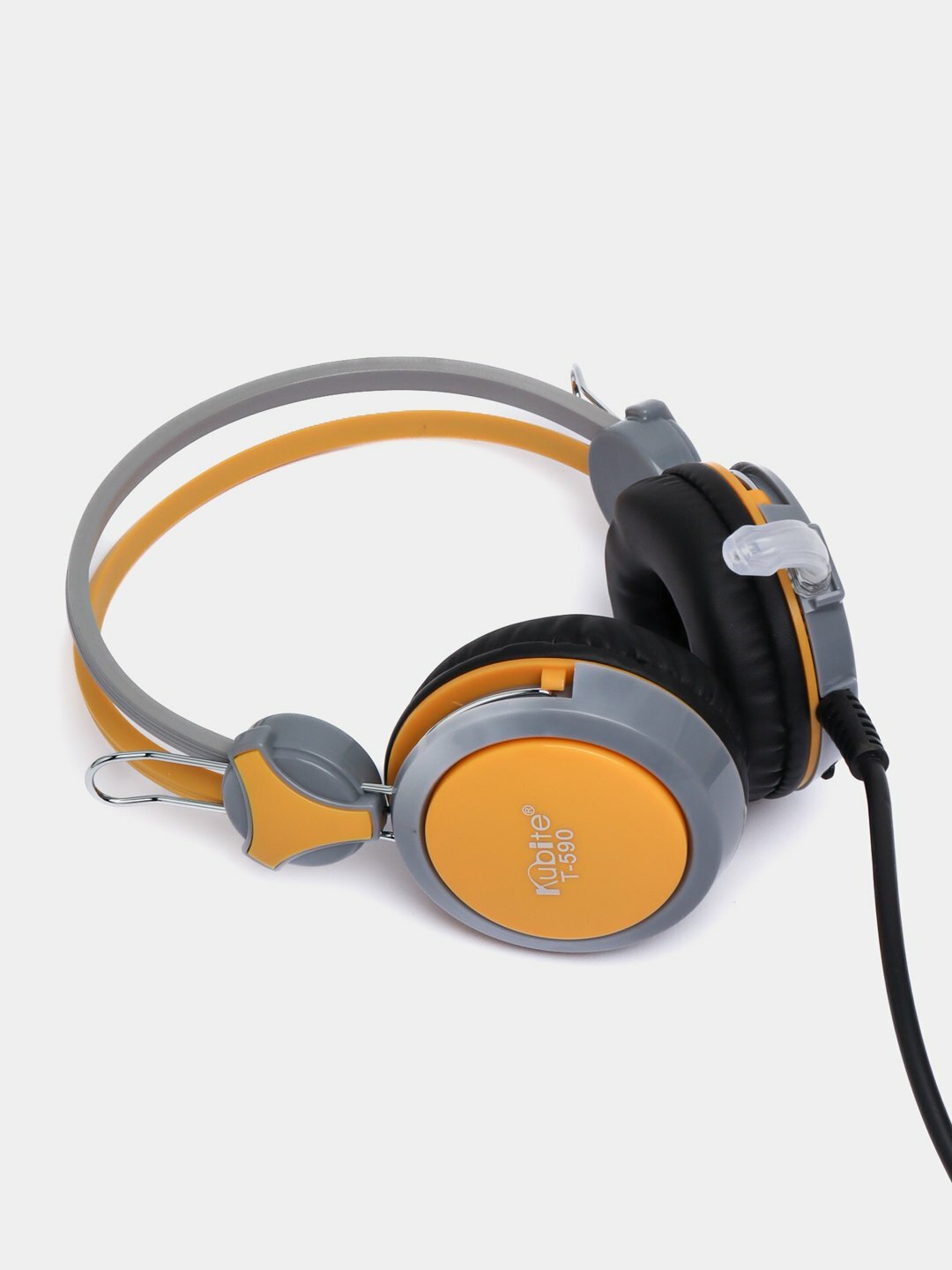 Игровые наушники Kubite T-590 с микрофоном, цвет жёлтый