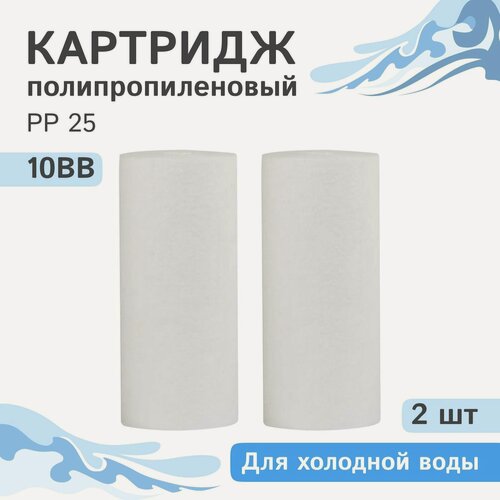 Изображение товара Полипропиленовые картриджи механической очистки Гейзер PP 25 - 10ВВ, 28208 - 2 шт, 25 микрон