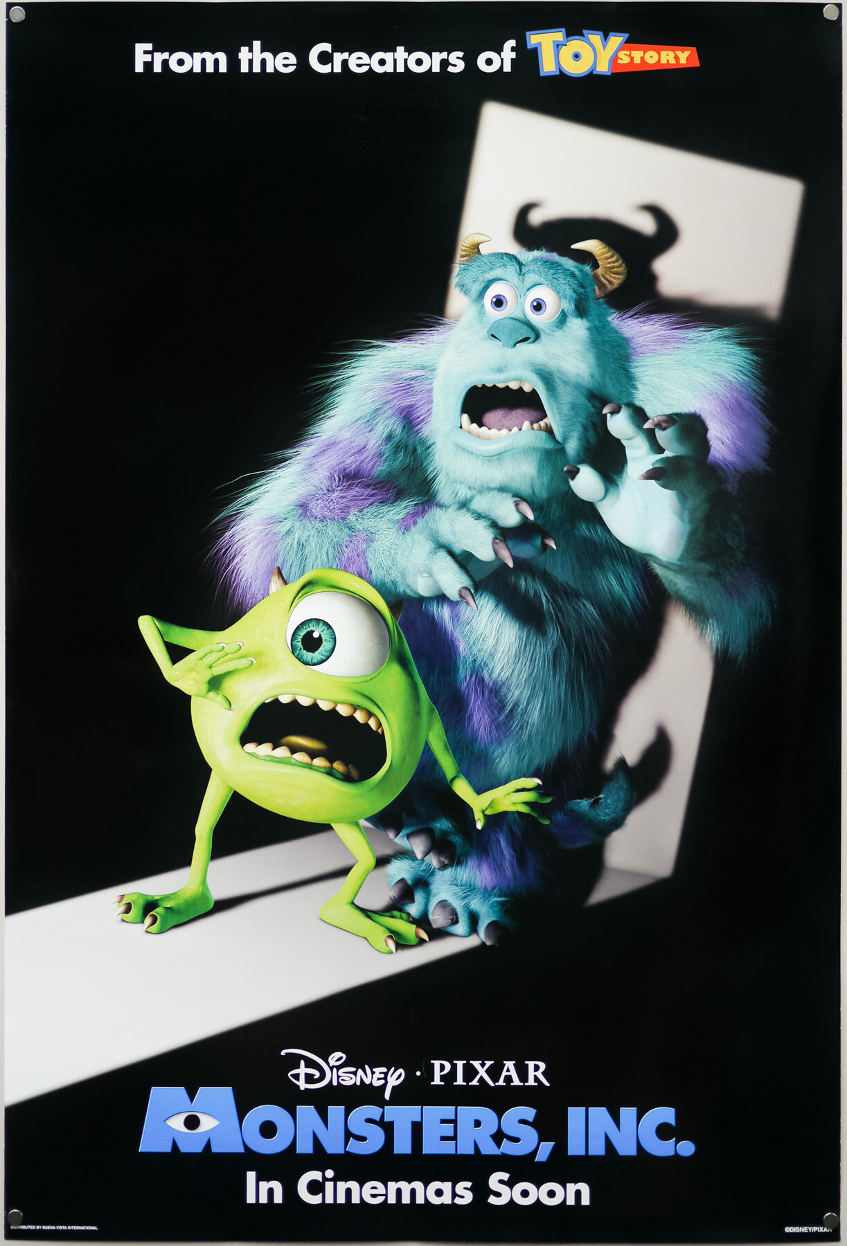 Плакат, постер Корпорация монстров (Monsters, Inc.) 2001 на бумаге, размер 30х42см