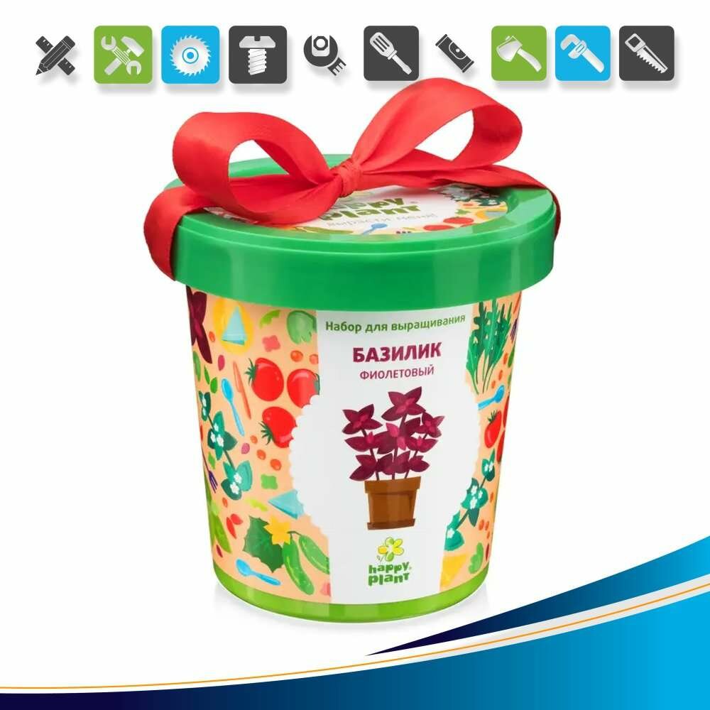 Горшок Базилик фиолетовый