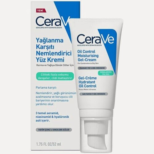 Изображение товара Гель-крем для лица Cerave матирующий для жирной и комбинированной кожи лица, 52 мл