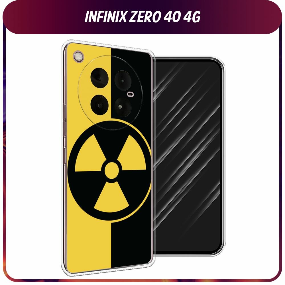 Чехол на Infinix Zero 40 4G / Инфиникс Зеро 40 4G с принтом "Эмблема черно-желтая"
