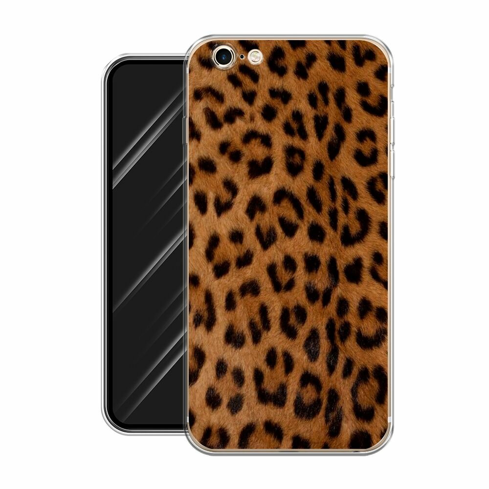 Чехол на Apple iPhone 6 Plus/6S Plus / Айфон 6 Плюс/Айфон 6С Плюс с принтом "Мех леопарда" — фото 1
