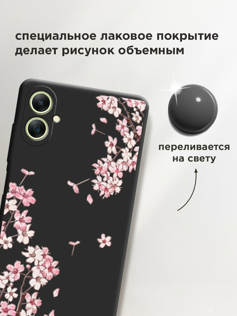 Чехол на Samsung Galaxy A06 / Самсунг А06 с принтом "Ветви сакуры 5" — фото 1