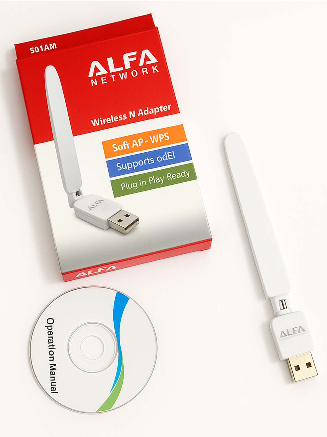 Wi-Fi адаптер ALFA UW10S , для ПК и ноутбука, скорость до 150Мб/с, 2,4 ГГц