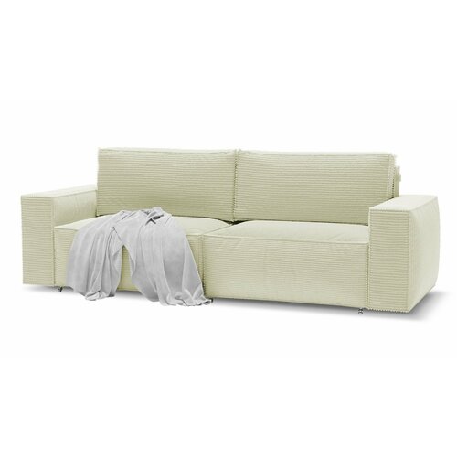 фото Диван софт 2 cilium bone new 240x94x80 см, белый вельвет, еврокнижка goodform