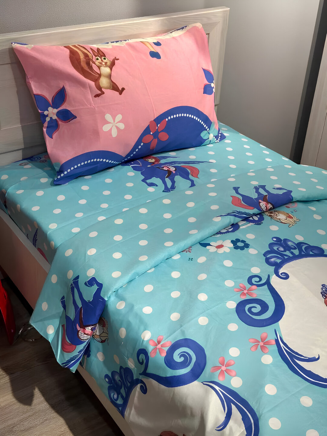 Детское постельное белье, односпальное, эко бамбук, простынь, пододеяльник, наволочка — фото 1