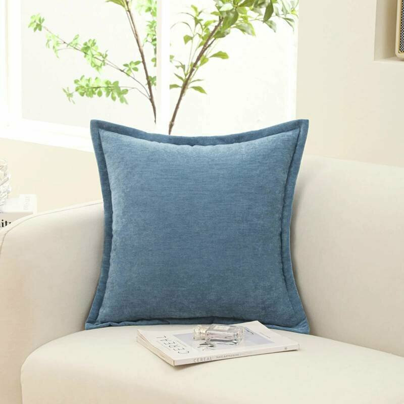Чехол для подушки дивана с размерами 50x50 см для домашнего декора голубой