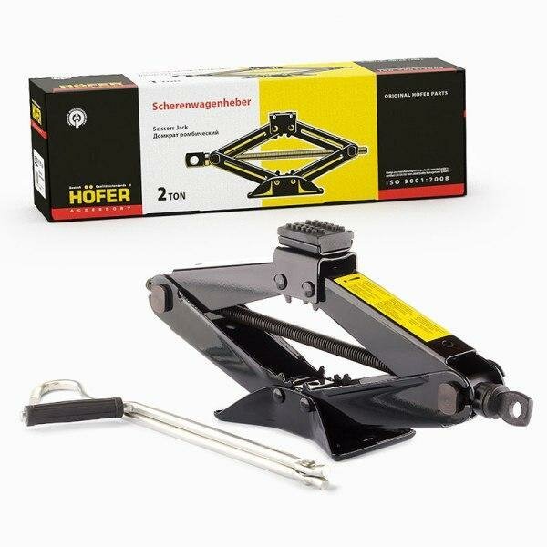 Домкрат автомобильный Ромбический Механический HOFER HF 901 010 2 т