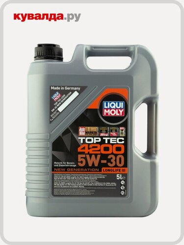 Изображение товара Масло моторное LIQUI MOLY SAE 5W30 Top Tec 4200 New Generation 5 л 7661/8973