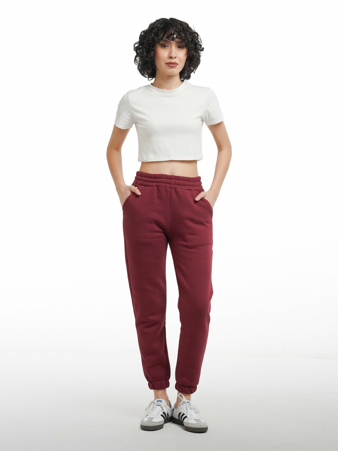 Бриджи , размер 42-44, бордовый — фото 1