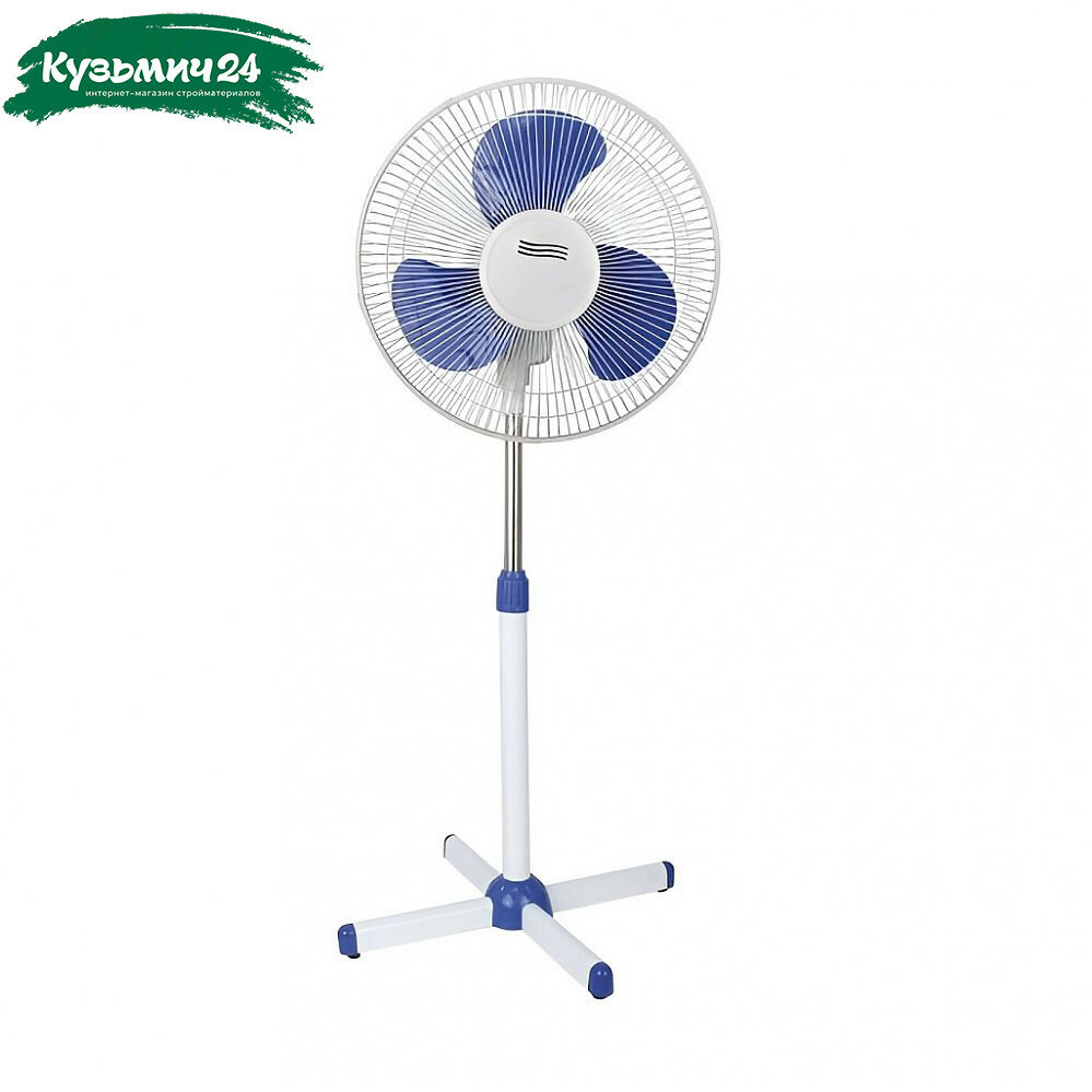 Вентилятор напольный Ergolux ELX-FS01-C35 механическое управление 3 скорости синий 35 Вт