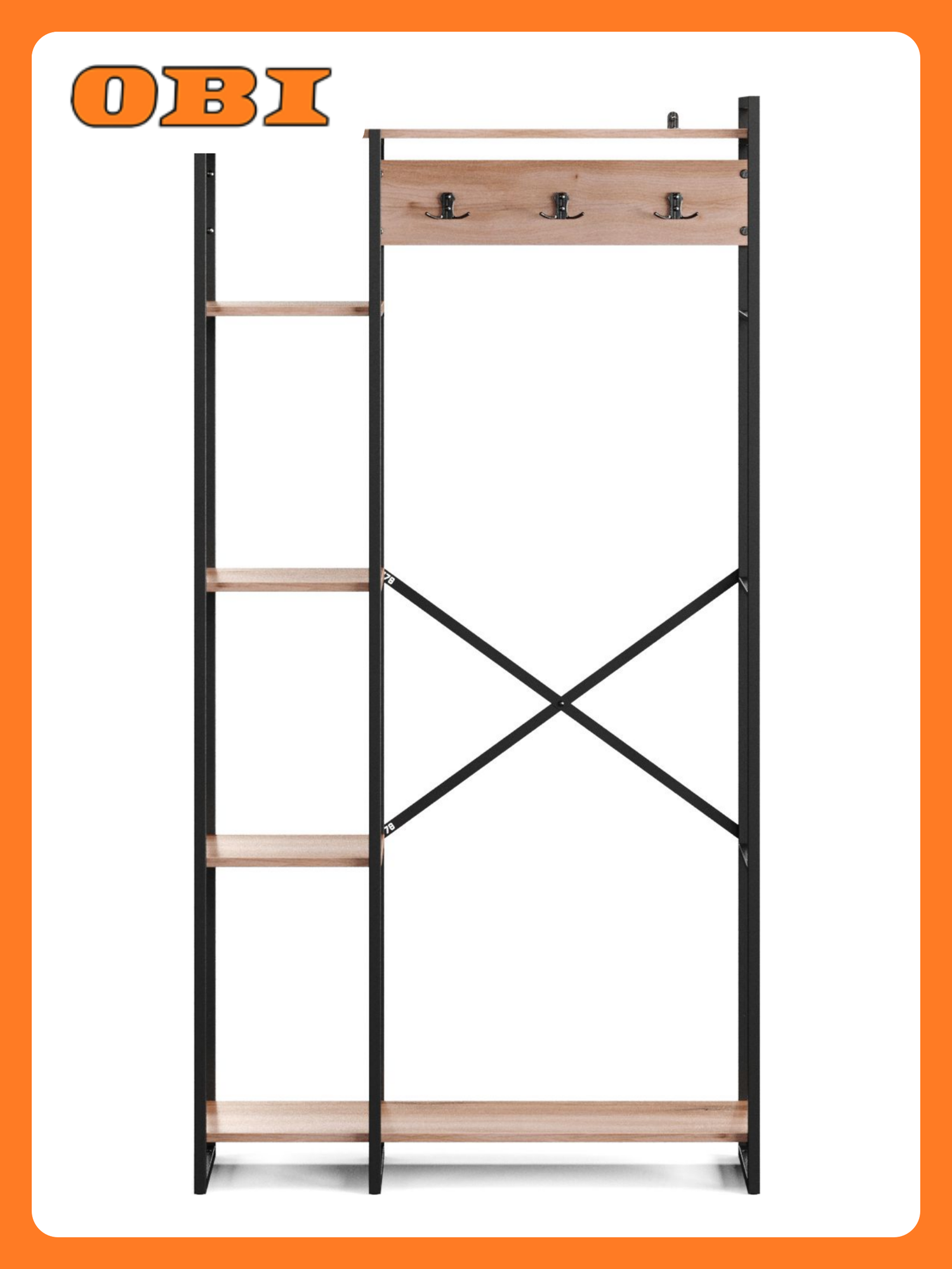 Гардероб Metall Zavod GUTТA эвок  5 полок  ЛДСП  180x92x34 см