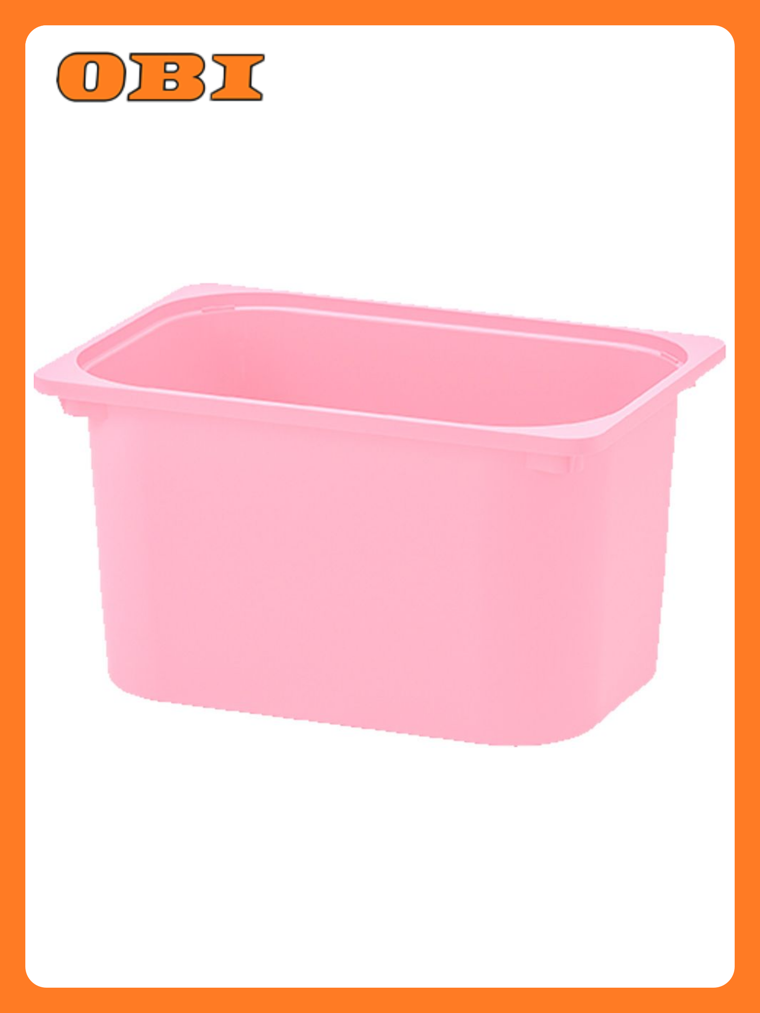 Контейнер для хранения пластиковый прямоугольный розовый 42х30х23 см
