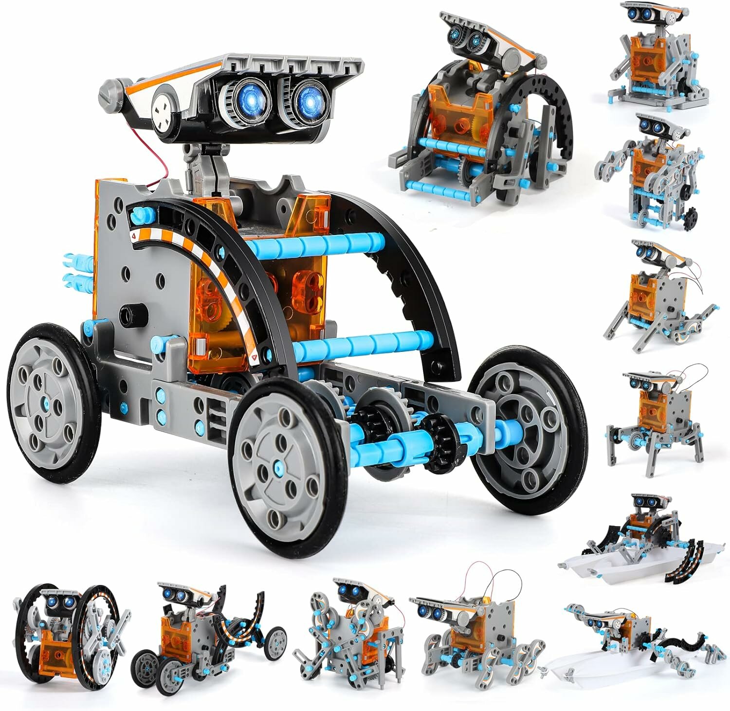 DINGXIAN 12-в-1 Солнечный Робот-Конструктор STEM Игрушки для Мальчиков и Девочек 8-13 лет Обучающий Набор для Экспериментов Питание от Солнца Без Батареек