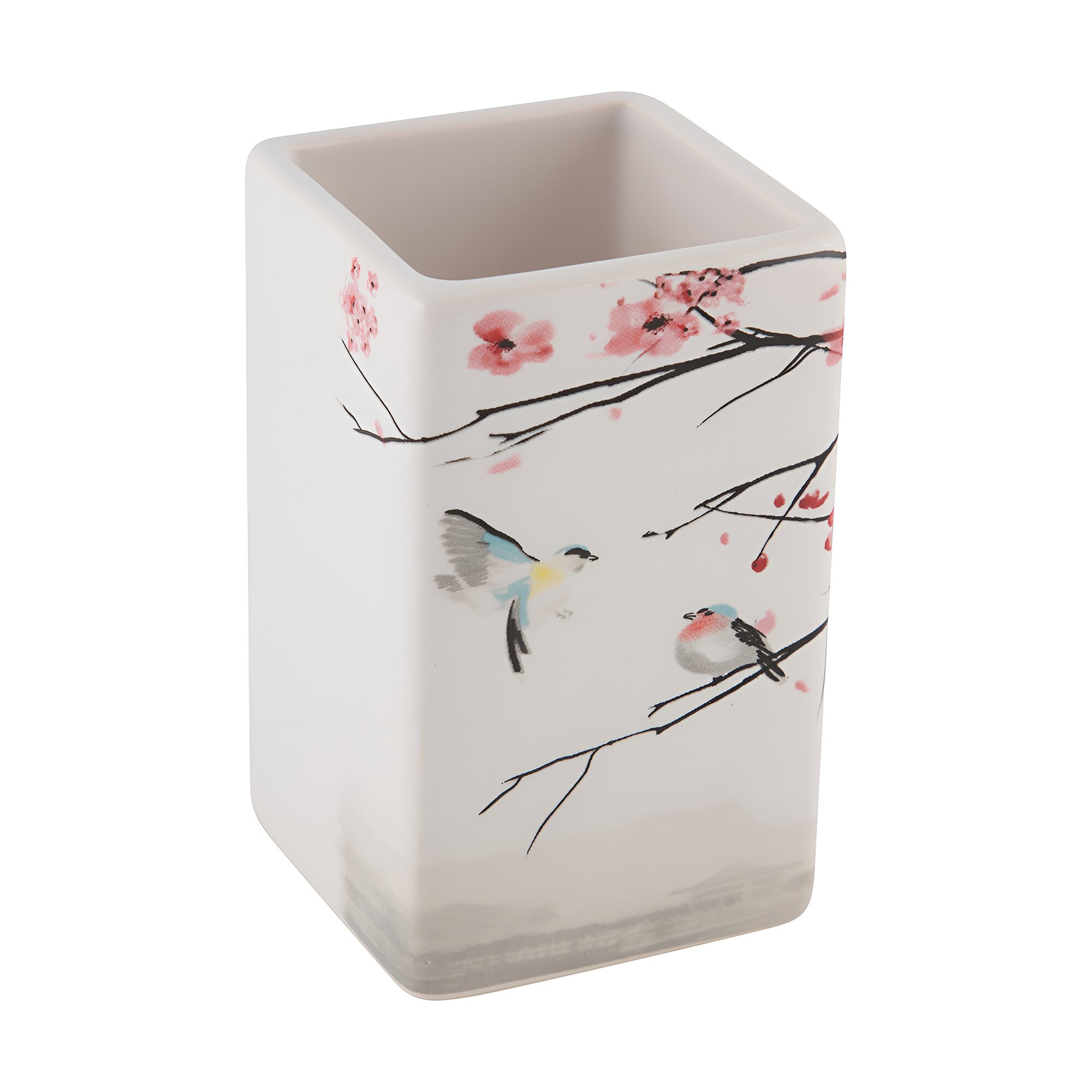 Стакан для ванной комнаты Рыжий кот Сакура керамика 270 мл.