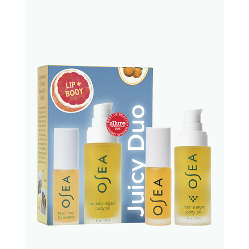 Osea, набор из масла для губ с гиалуроновой кислотой и масла для тела, Juicy Duo