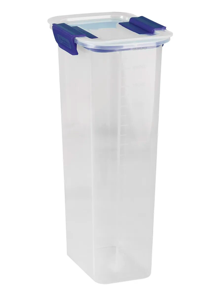 Контейнер для хранения Pomi d Oro  2 3 л  защелки  прямоугольный  зеленый синий