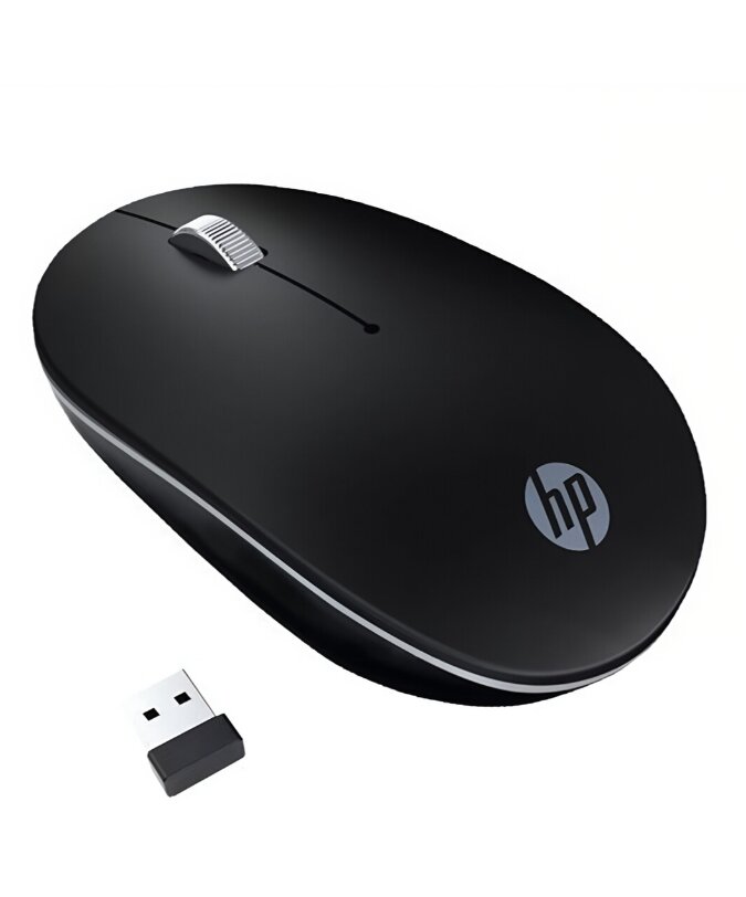 Мышь беспроводная HP s1500 оптическая 1600dpi радиоканал 2,4пря черная