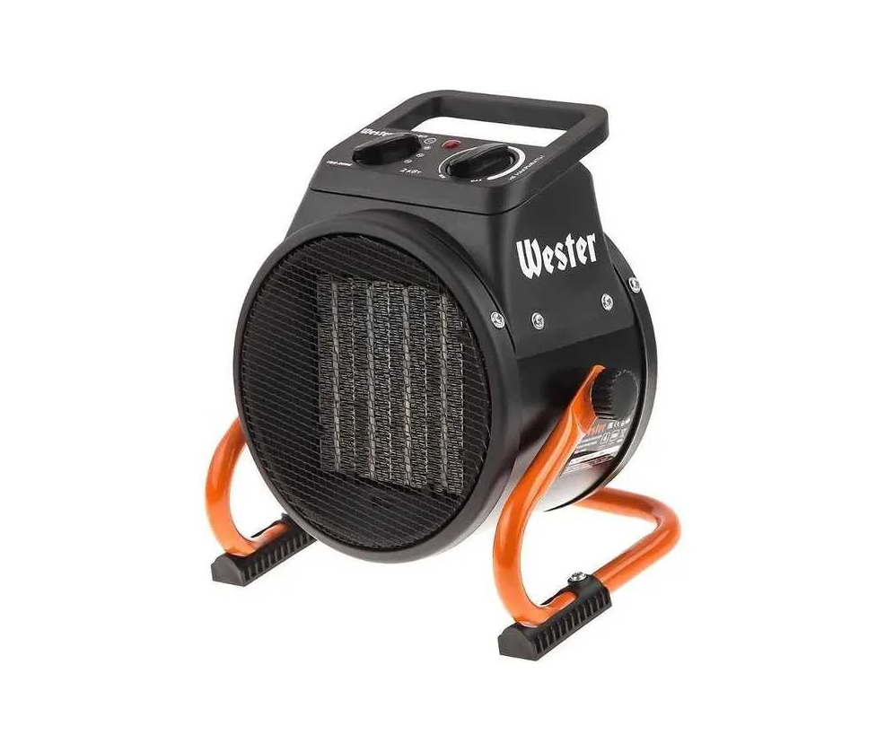 Тепловая электрическая пушка Wester TBK-2000 2кВт 197м3/ч 20м2 1.38кг керамический тэн