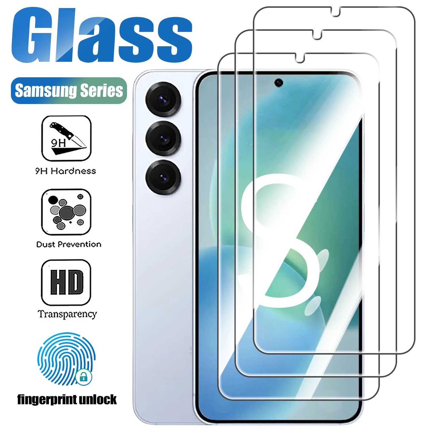 1-3 шт. закаленное стекло для Samsung Galaxy S25 S24 S23 Plus Ultra S20 S21 FE S22 + S25 Edge Защитная пленка для экрана Полное защитное стекло