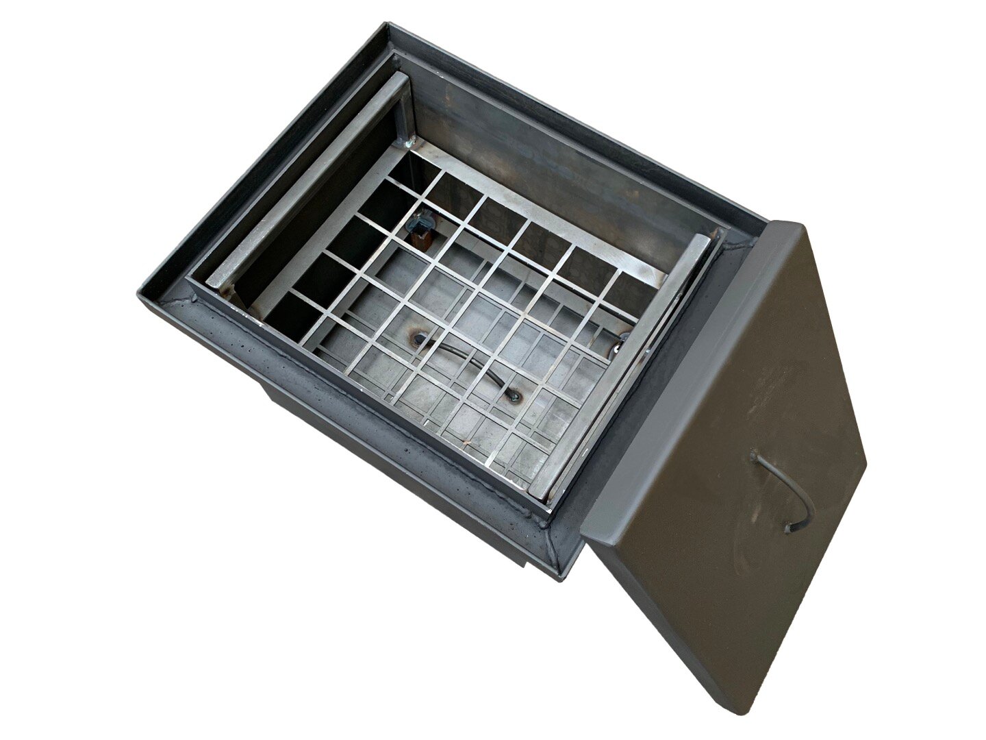 Коптильня с гидрозатвором 2х ур. с поддон. для жира мал. — фото 1