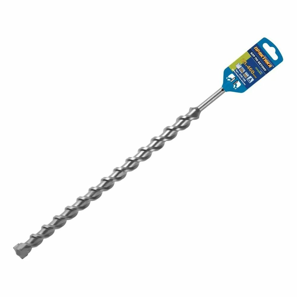 Бур по бетону серия Профи (25х460 мм; SDS-plus) ПРАКТИКА 038-128